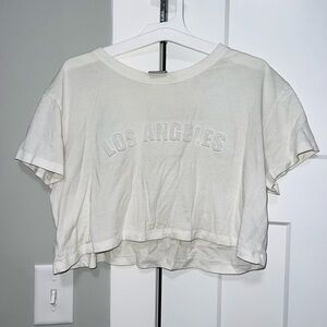 Mono B Off-White Los Angeles Crop Top